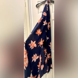 Flower Print Halter Neck Backless Dress - Only worn once